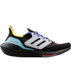 Кроссовки Adidas Ultra Boost черные с желтым и синим